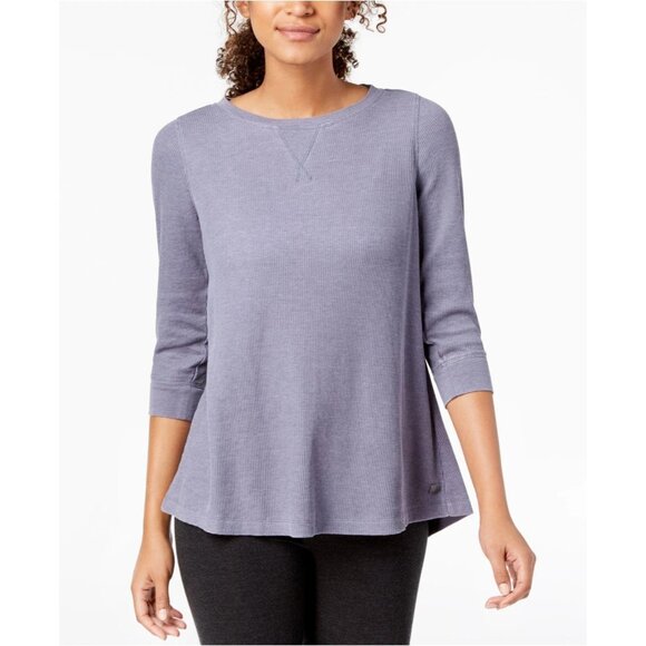 Calvin Klein Performance Women's 3/4-Sleeve Lace-Up Back Top Size XS - Picture 1 of 2